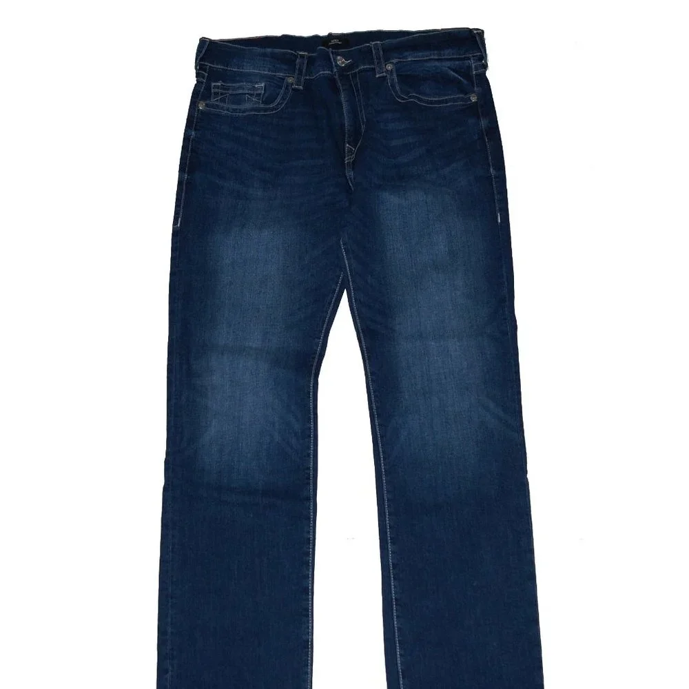 NWT True Religion Men's Dark Wash Ricky SN No Flap Jeans 38